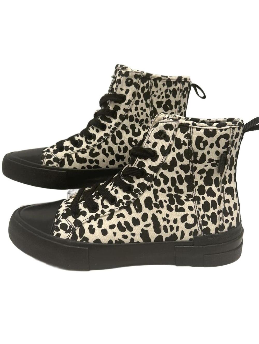 Leopard Print High-Top Sneakers, Levi’s Elite "Black/Cream” Women's 7.5 | NEW